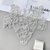 Silver Mesh Handmade Beads Butterfly Front Collar Cloth Sticker Decorative Clothing Dress Wedding Accessories Cloth Sticker Accessories