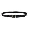 Pu Womens Black Woven Belt With Alloy Closure Design For Trendy Outfits Casual