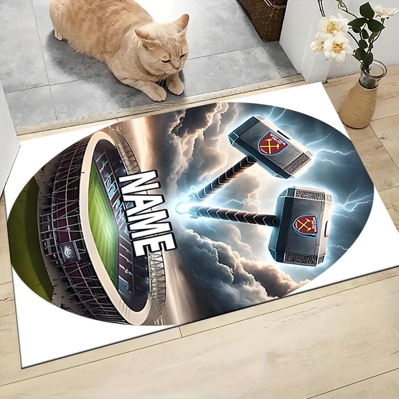 Custom Name Juventus Badge Carpet Rug Customizable Soft Washable Anti-Slip Home Living Room Sofa Mats Personalized Rug. 0909226