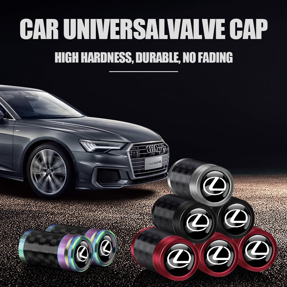 4Pcs Car Wheel Tire Valve Cap Cover Decoration Accessories For Lexus CT200h NX300h RX300 RX330 EX300h F Sport IS RX NX ES IS250JM4