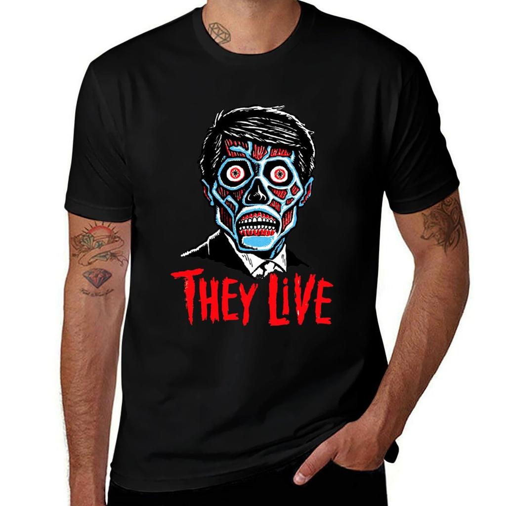 They Live Tshirt Fitness Quick Dry Short Sleeve Top