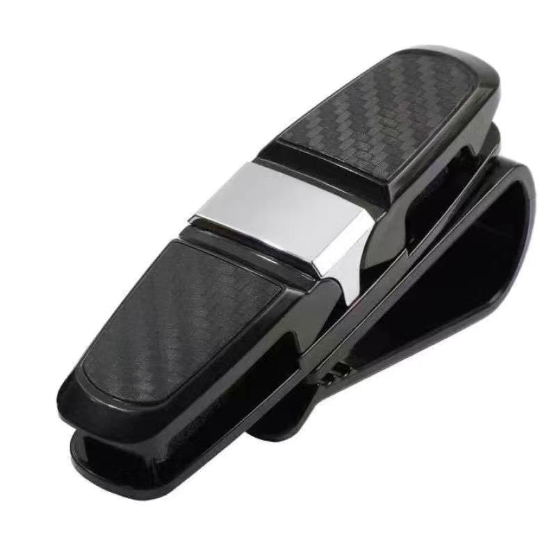 Cadre de lunettes de soleil de voiture en Fiber de carbone, Clip de lunettes multifonction dans la voiture, boîte à yeux créative,