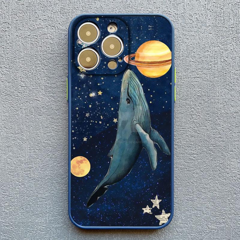 Чехол для телефона «Китовый акула в космическом океане» для iPhone 16 15 14 11 12 13 Mini Pro Max Чехол 15 14 7 8 Plus X XR X Fundas Оболочка