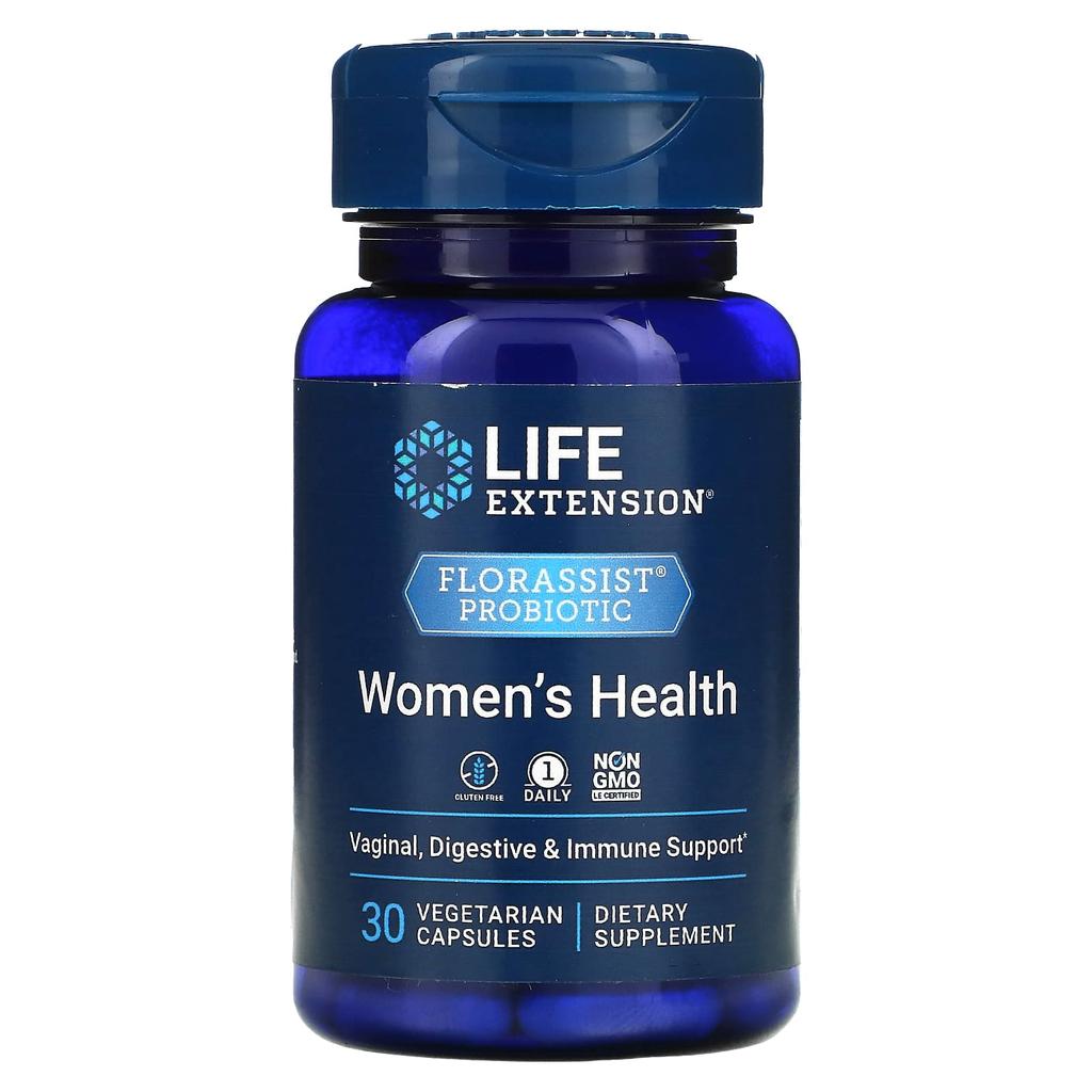 Life Extension, Пробиотик FLORASSIST, женское здоровье, 30 растительных капсул