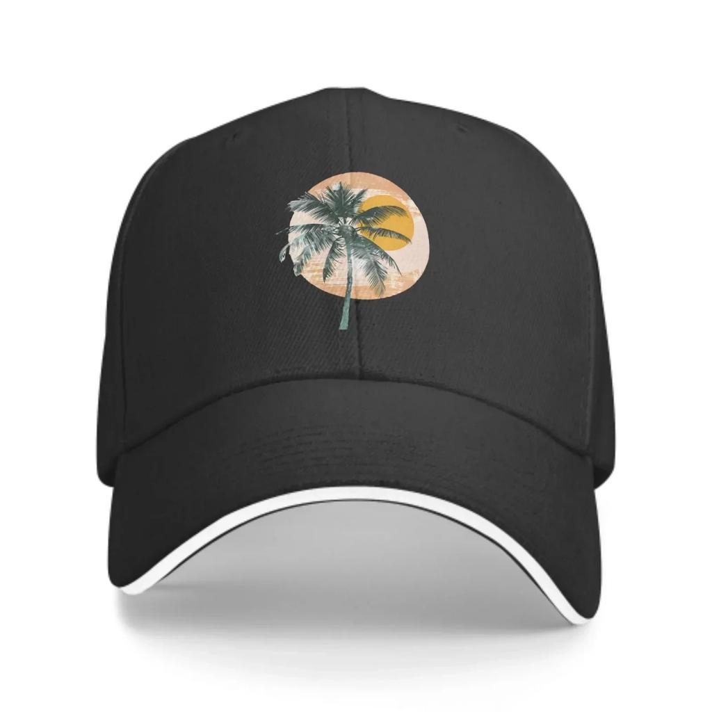 Palm Tree Baseball Caps Fashion Casquette for Unisex Women Adjustable Casual Trucker Hats for Sports Outdoor Activities