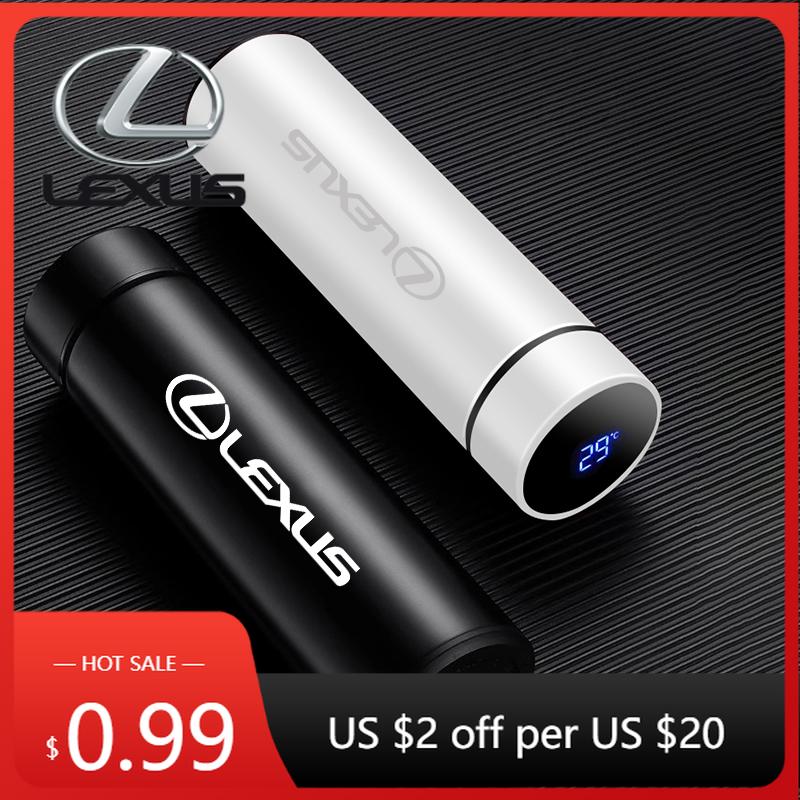 SKIA7 Interior Stickers Car Emblem Insulated Cup Stainless Steel Teacup For Lexus RX330 IS250 Ct200h ES300h Intelligent Temperature Di