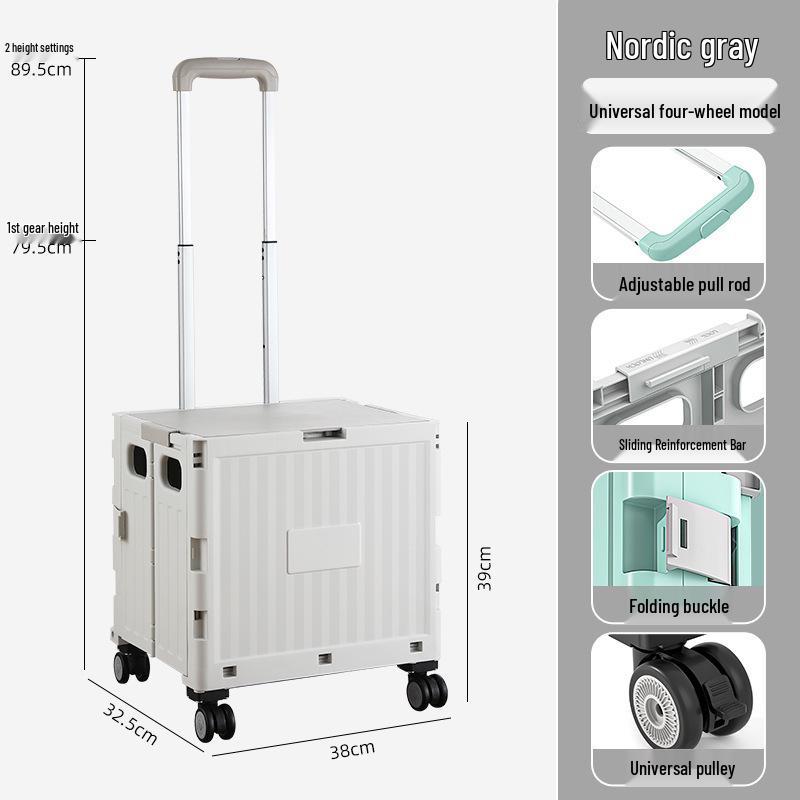 Portable Foldable Camping Trailer & Shopping Cart