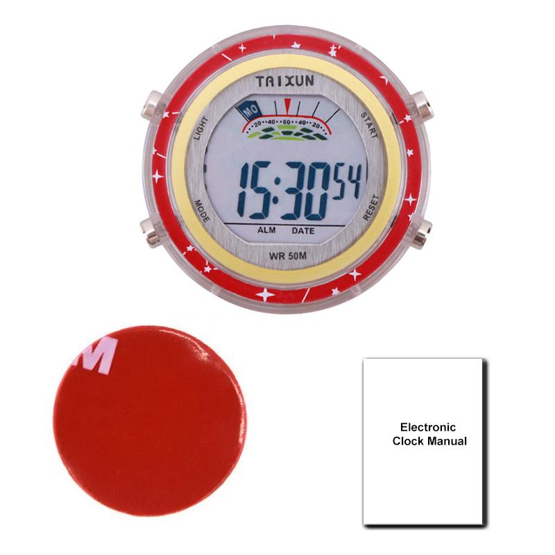 Универсальные часы для мотоцикла с холодным светом, водонепроницаемые, наклеиваемые, цифровые часы, крепление для мотоцикла, аксессуары для мотоцикла, мото-стиль