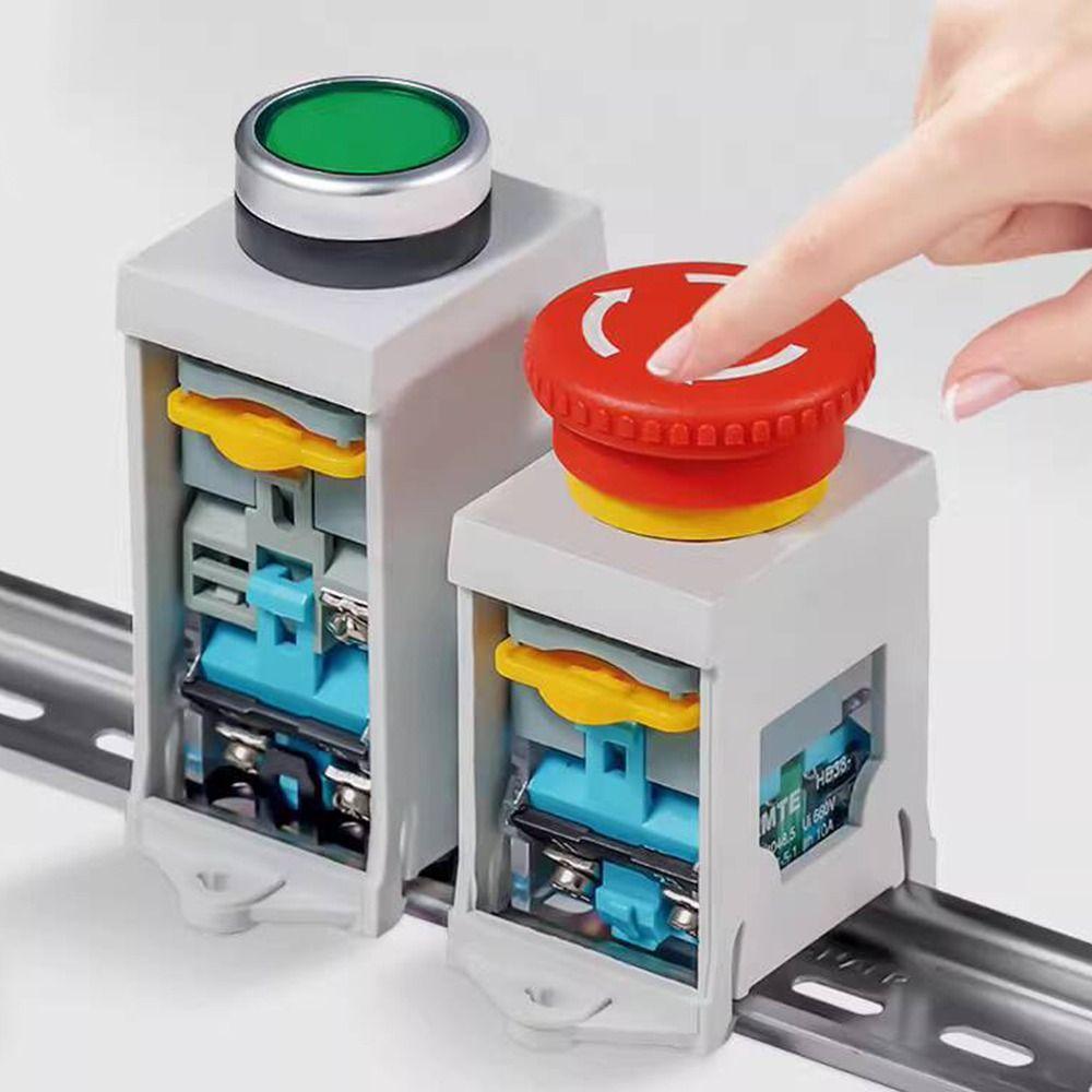 1Pcs 22mm Push Button Switch Bracket for Emergency Stop Button Rail Installation