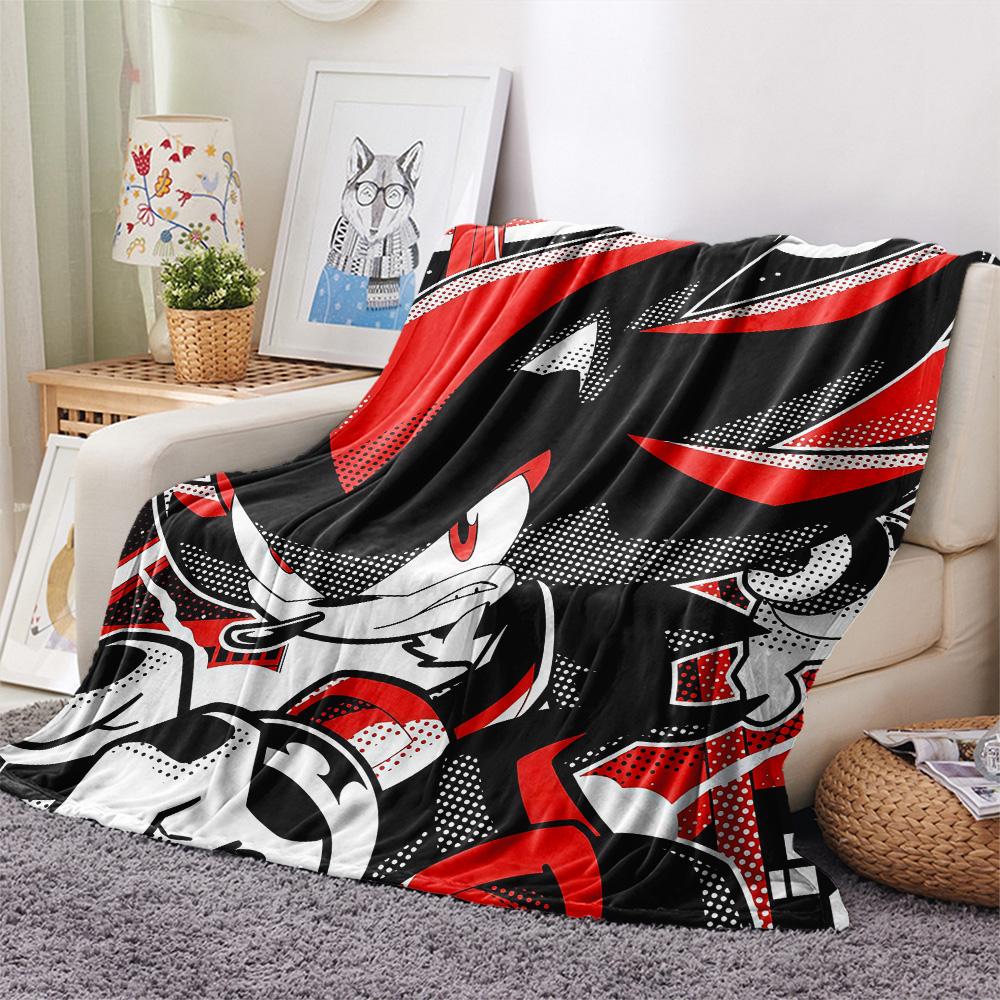 Sonic the Hedgehog Flannel Blanket, High quality Comfortable for All Seasons, Home Decor, Warmth and Comfort