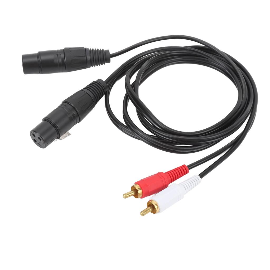 Dual Male To Dual XLR Female Cable 1.5m OFC HiFi Dual XLR Female Adapter Microphone Cord for Amplifi