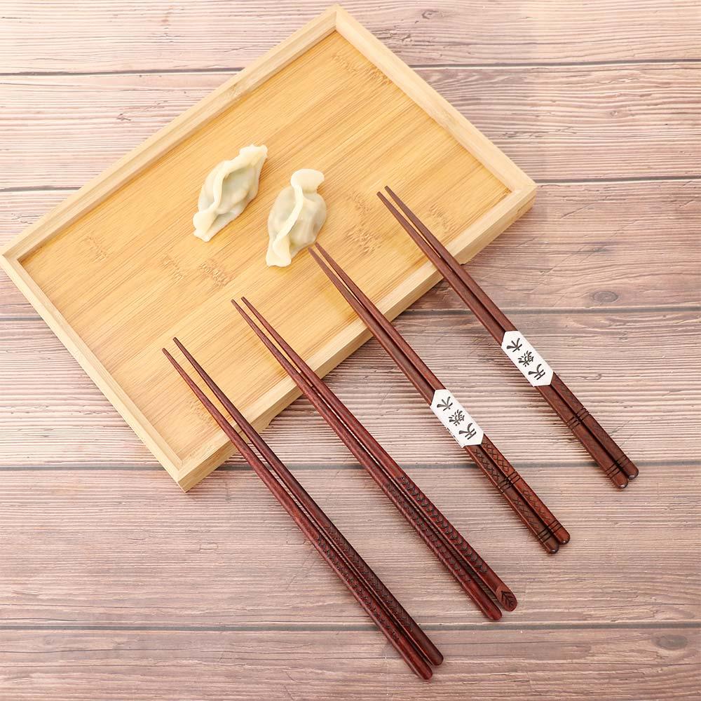 Pairs Reusable Cooking Home Restaurant Wood Dinnerware Sushi Chopsticks Tableware Wooden Chopsticks