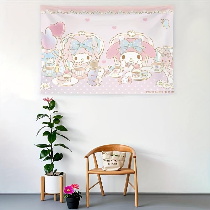 Тканые гобелены Sanrio For My Melodies And My Sweet Piano Мультяшные украшения для комнаты на дни рождения и Рождество Праздничные фоны