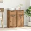 VidaXL Buffets 2 pcs chêne artisanal 30x30x70 cm bois d'ingénierie, armoire, meuble de rangement, organisateur de maison, 856954