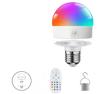 RGB Dimmable Rechargeable Light Bulbs with Remote Control E16/E17 Screw mouth Atmosphere Light Bulb Timeable Magnetic Attraction