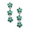 Oxidised Silver-Plated Flower Shaped American Diamond Studded Necklace Earrings Jewellery Set for Girls and Women