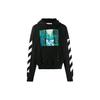 Off-White Толстовка Diag Waterfall Over Hoodie, черные/разноцветные мужские топы OMBB037E19E300151088
