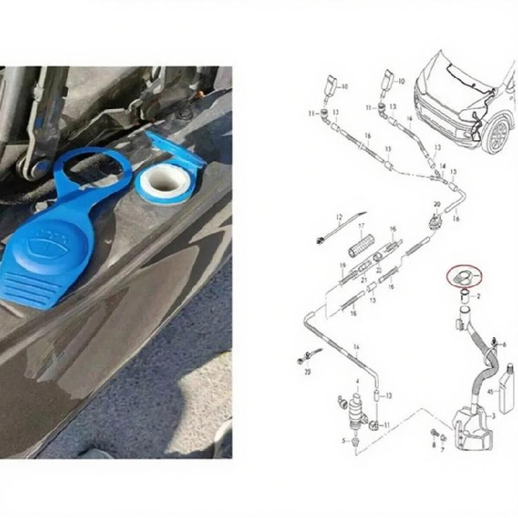 2 шт. Крышка бачка Автомобильные аксессуары Простая установка Крышка бачка омывателя для Golf