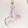 Милый плюшевый брелок в виде кошачьей лапки Y2K сладкая звезда розовое сердце бант мобильный телефон брелок акриловая цепочка