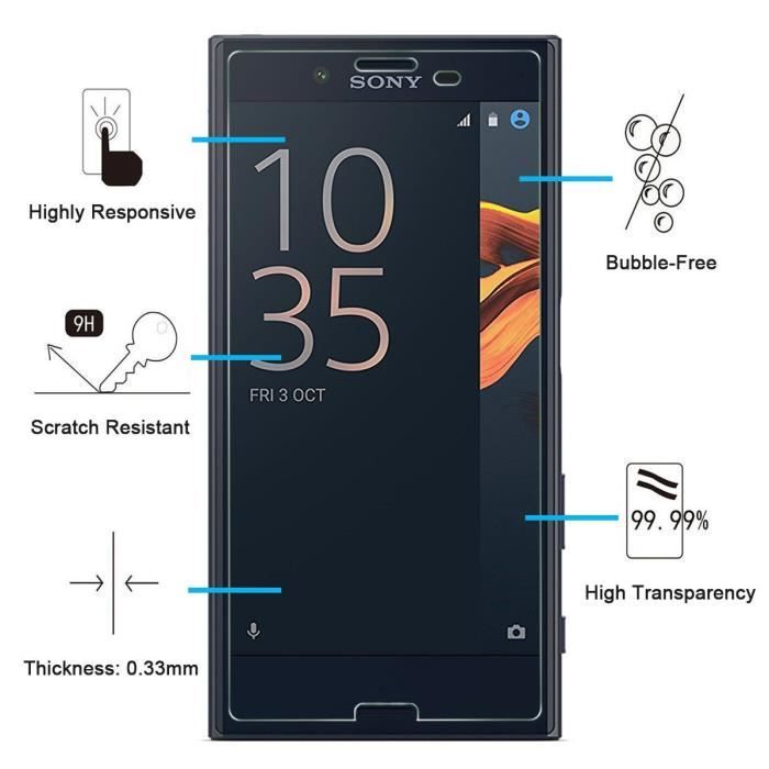Verre Trempe SONY XPERIA X COMPACT - Film Vitre Protection Ecran Ultra Resistant [Phonillico®]