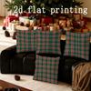 Home Decor Christmas Green Plaid Pattern Decorative Pillows Pattern Cushion Cover Suitable for Sofa Bedroom Car Pillow Cover