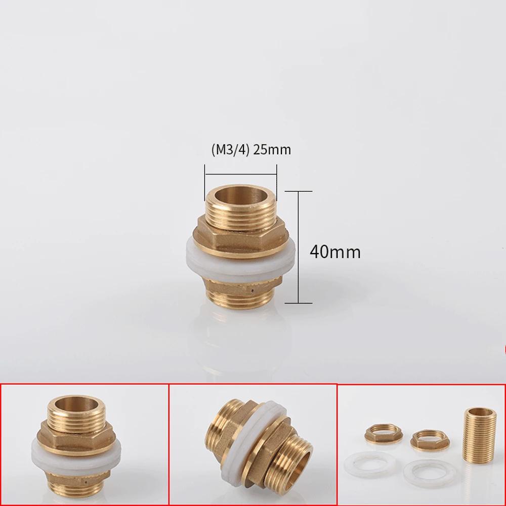 1/8" 1/4" 3/8" 1/2" 3/4" BSPP Наружная полная резьба Бочонок-ниппель Переборочный латунный соединитель Фитинг для бака