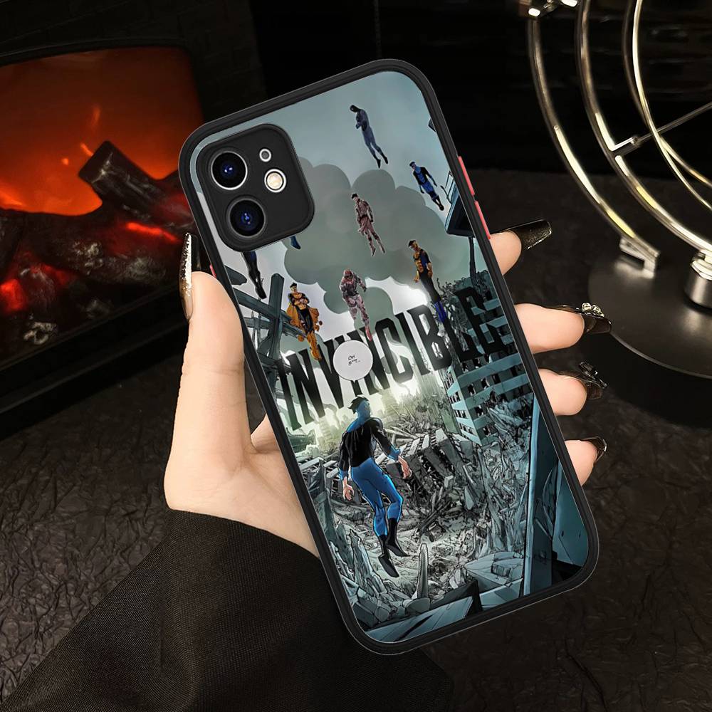 Популярная серия супергероев I-Invincible Для IPhone 11 12 13 14 15 16 Pro Max Plus X XS MAX Ударопрочная матовая задняя крышка