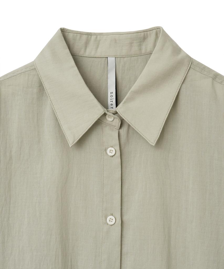 NOIRER FOR WOMAN Pale Scarf Loose Fit Shirt (Pale Mint)