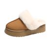 Baotou Fluffy Slippers Outerwear Women's Winter New Muffin Thick Bottom Fleece-Lined Warm Lazy Cotton Slippers