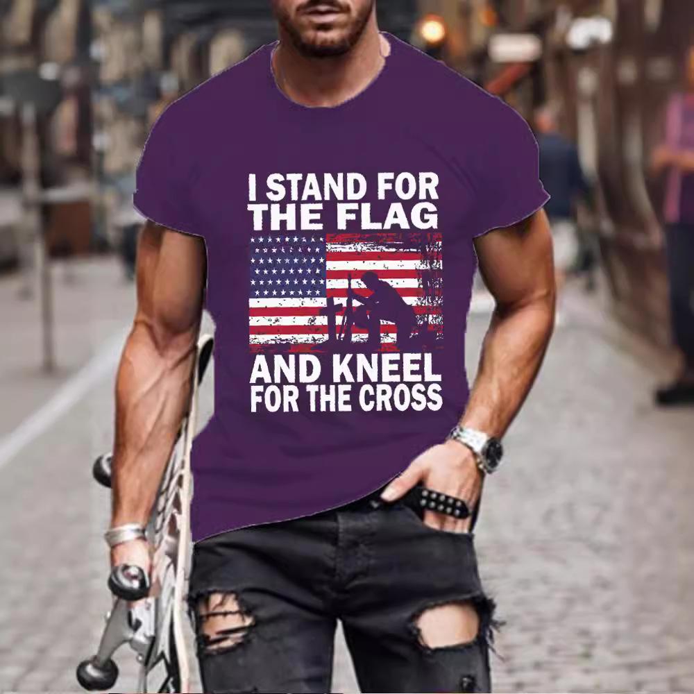 Summer American Flag 3D Printed Men's T Shirts Fashion Casual O-Neck Short Sleeve Sportswear Harajuku Streetwear Oversized Tops