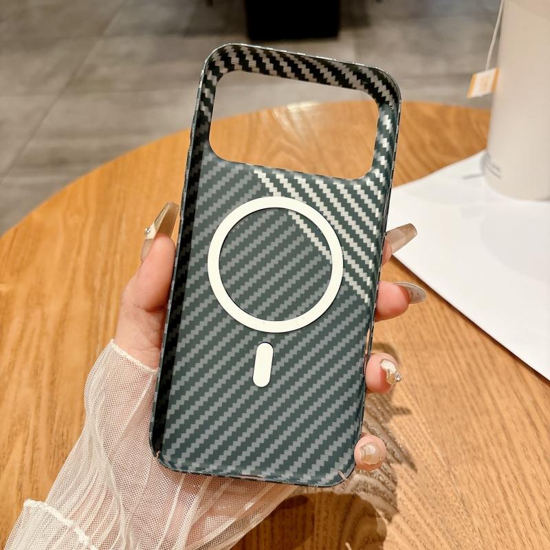 Ультратонкий жесткий чехол-броня из углеродного волокна и кевлара для For Iphone 17Air 16 1 14 Plus 13 12 11 Pro Max Для Магнитная крышка