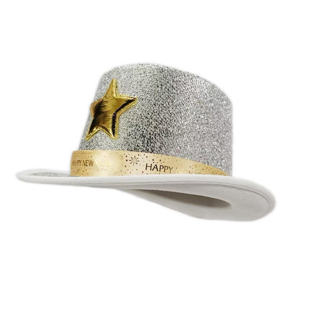 Show Hat Rainbow Disco Hat Rainbow Sequin Hat High-Quality For Christmas Stage Performance  Show