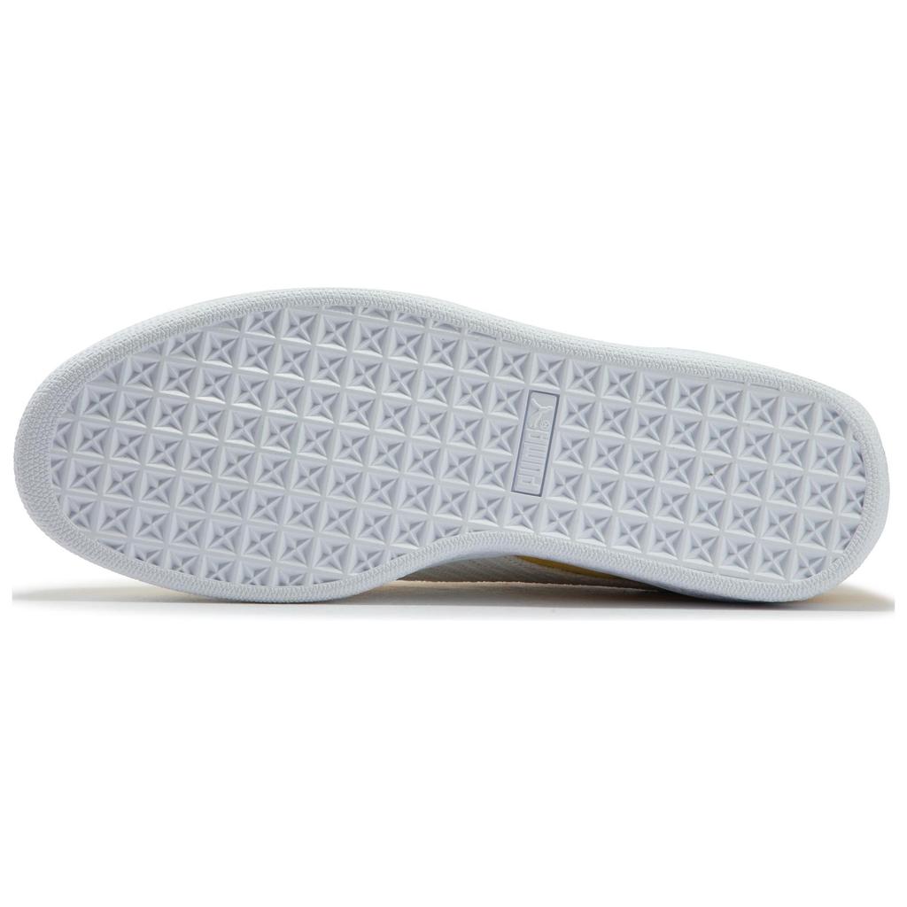 Puma Suede Classic Xxi Comfortable Retro Shock Absorbing Durable Low-Top Sneakers Unisex Sneakers Yellow White Silver 399103-04