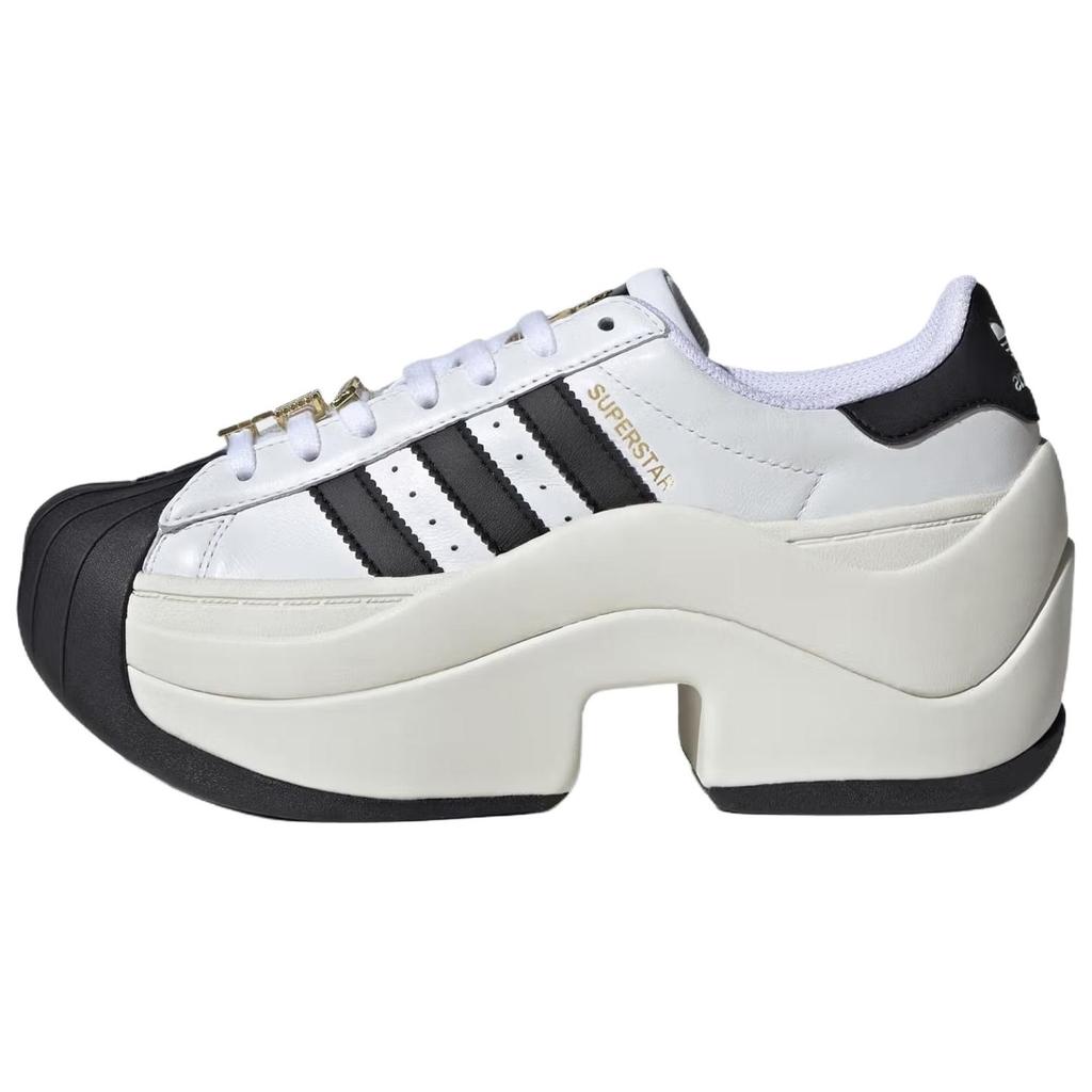 Adidas Оригинальные кроссовки Superstar Classic для комфортного повседневного ношения, унисекс, черно-белые, JR9895