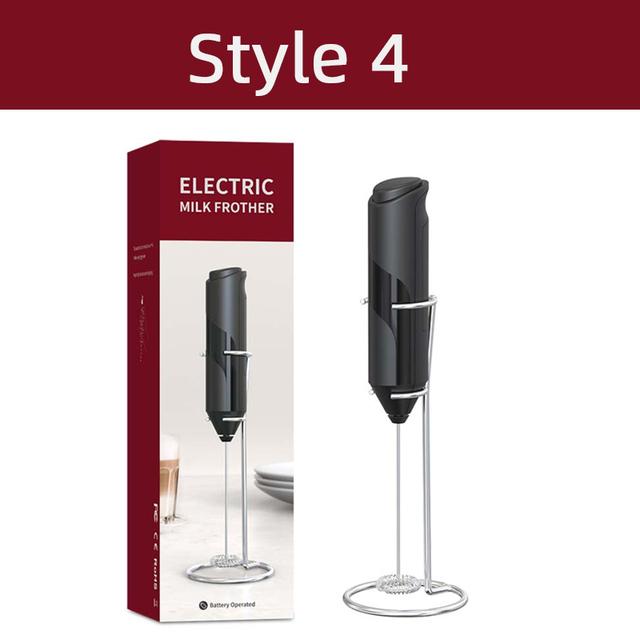 Электрический вспениватель молока, пенообразователь, миксер для кофе, электрический портативный венчик для напитков, мини-пенообразователь, работающий от батареи