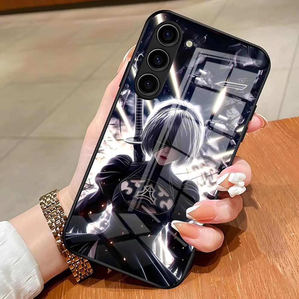 Игровой чехол для телефона Nier Automata для Samsung S26 S25 Edge Ultra S23 S22 S21 S20 Ultra Plus S24 Fe A54 A53 A25 Стеклянная крышка