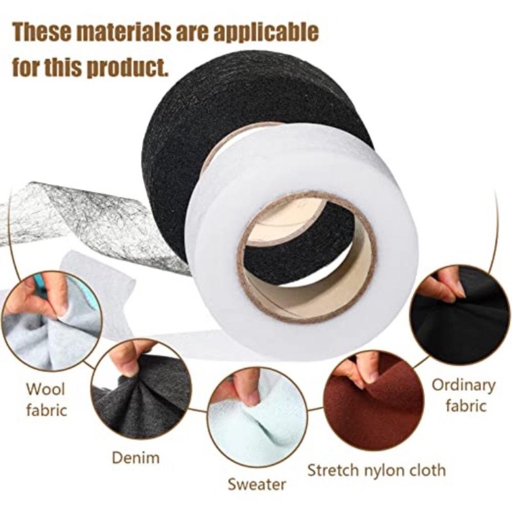 50M Double-Sided Non-Woven Interlining Adhesive Tape Iron On Hem Tape Edge Shorten Repair Pants For Hats Clothes Diy Sewing Tool