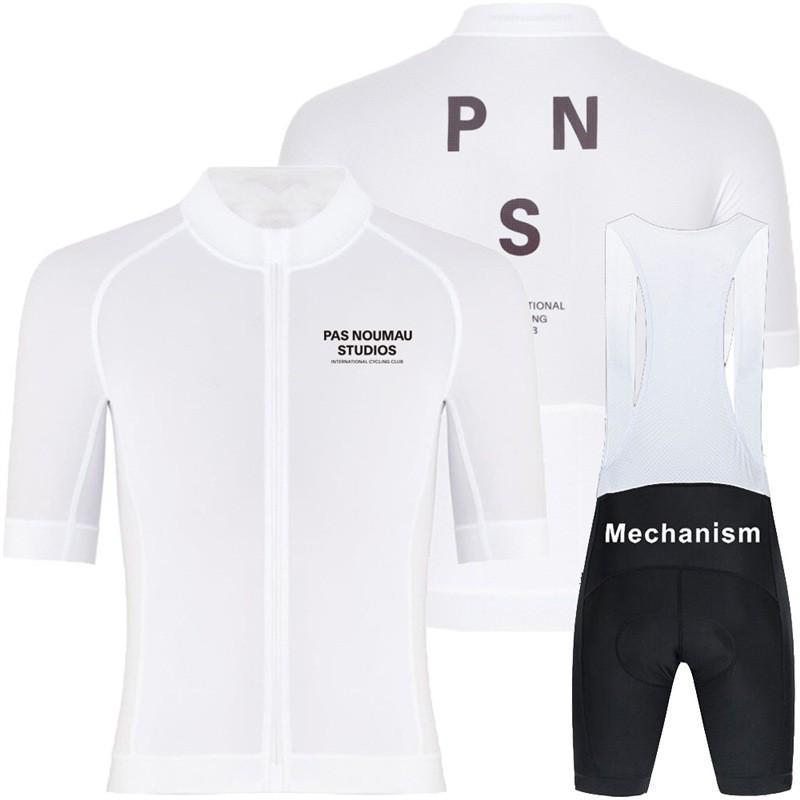 Men Women Cycling Jersey Bib Shorts Set Breathable Quick-Dry Bike Outfit Milk Silk Fabric
