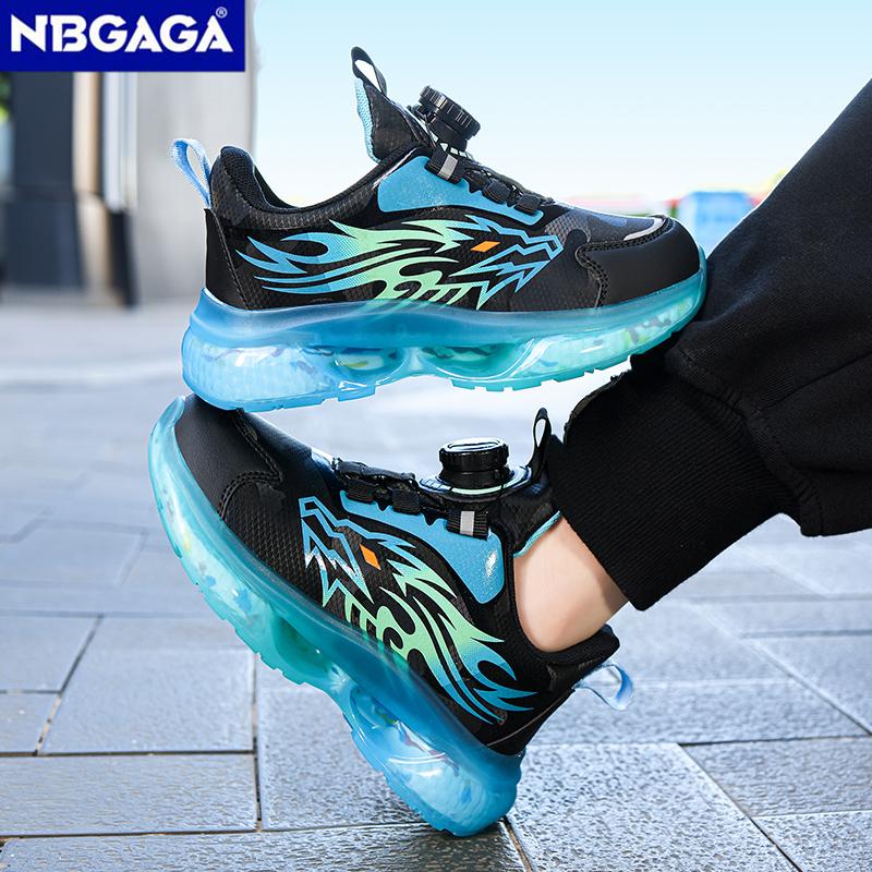 Легкая зимняя детская спортивная обувь с поворотной пряжкой для мальчиков, повседневные кожаные кроссовки для бега, детская теннисная обувь для активного отдыха, нескользящая