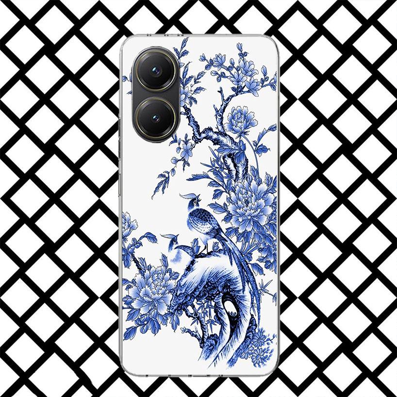 Blue And White Porcelain Phone Case for Xiaomi Poco F7 Ultra X7 X6 X5 Pro X4 Gt M8 M7 Redmi 15 15C 13 13C 12 12C Soft Cover Fund