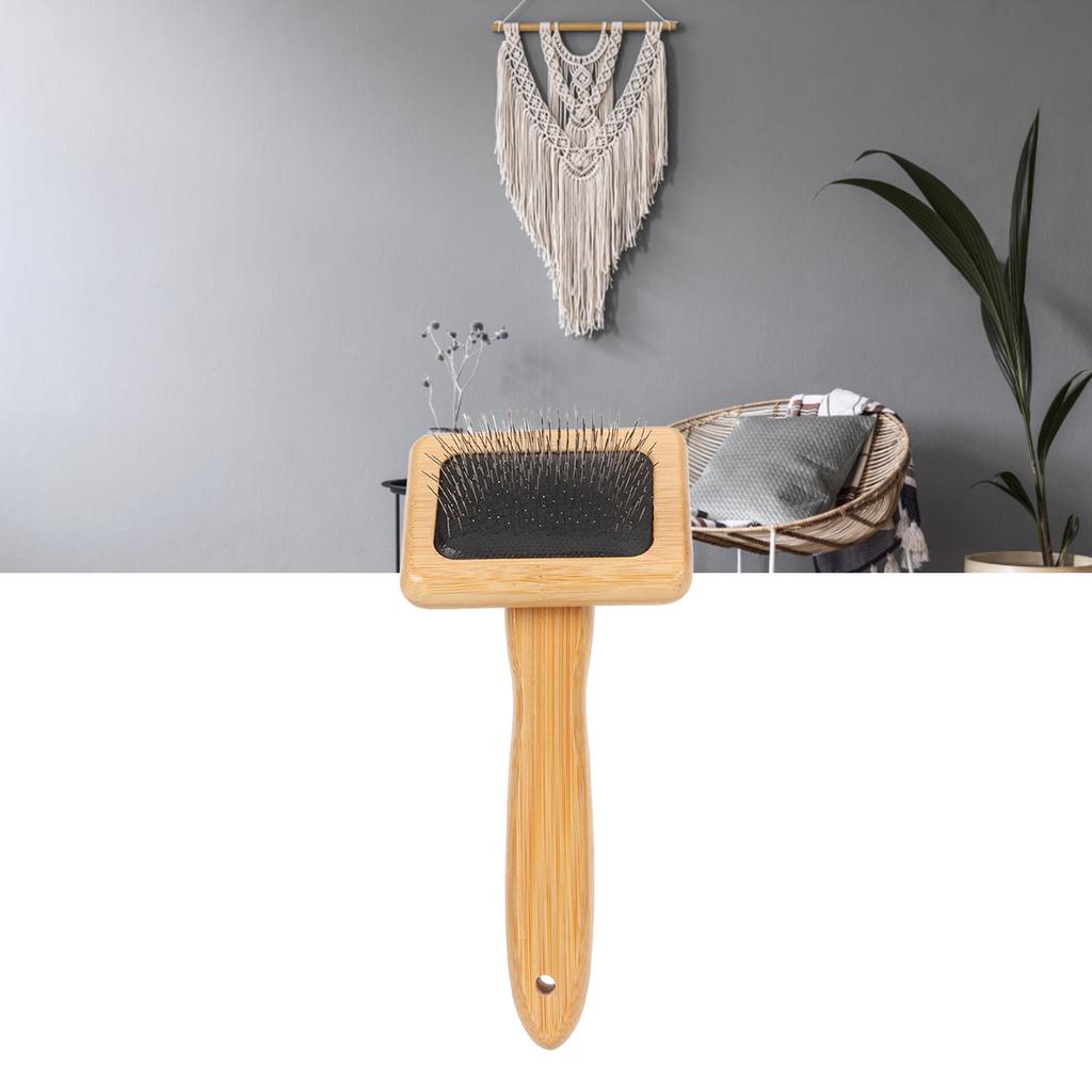 Расческа-чесалка для макраме с отверстием   Подушка для сумки Тонко отполированный бамбук Чистящая щетка-чесалка для питомца Гобелена