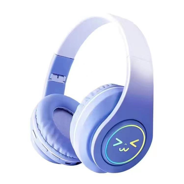 B39 Светящаяся Bluetooth-гарнитура для геймеров с градиентной расцветкой, накладная, с мощными басами.