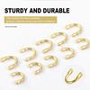 50Pcs Easy-Spin Clevises U- Shaped Easy Spin Brass Fishing Lure Accessories Durable Sliver/Gold Fishing Spinners