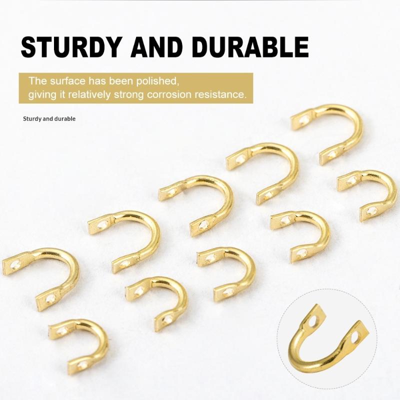 50Pcs Easy-Spin Clevises U- Shaped Easy Spin Brass Fishing Lure Accessories Durable Sliver/Gold Fishing Spinners