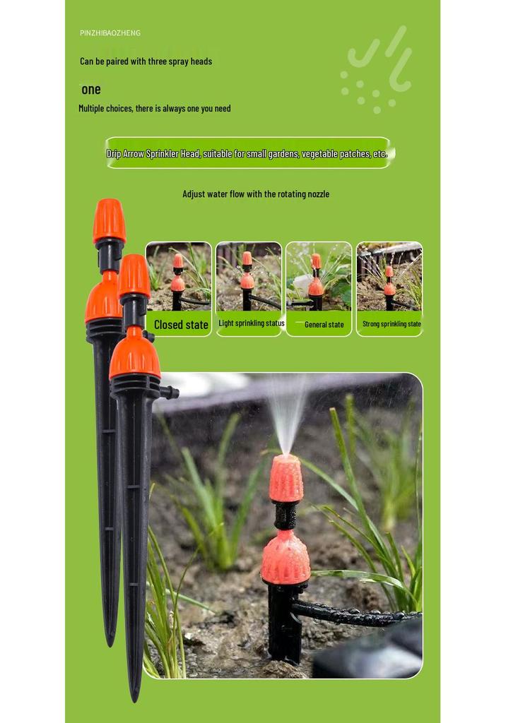 Solar-Powered Automatic Plant Watering System with Drip Irrigation and Sprinkler for Gardens
