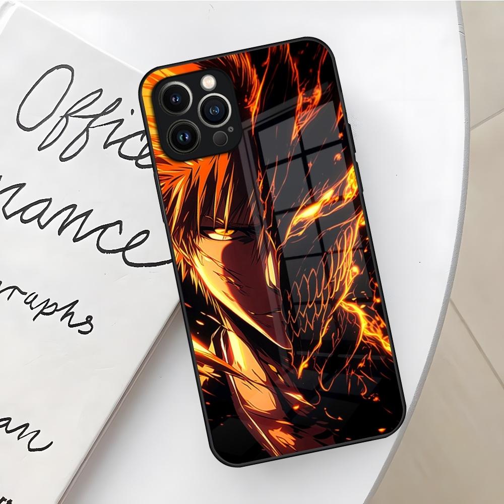 Чехол для телефона Bleach Kurosaki Ichigo для Iphone 17 16 Air 15 14 12 11 13 Pro Max Mini X Xr Xs Se Puls стеклянная крышка