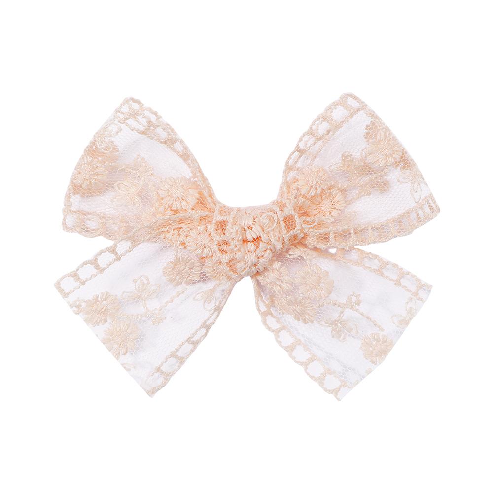 2Pcs/Set Cute Solid Lace Cutout Bowknot Hair Clips for Baby Girls Handmade Bows Hairpin Barrettes Headwear Kids Hair Accessories