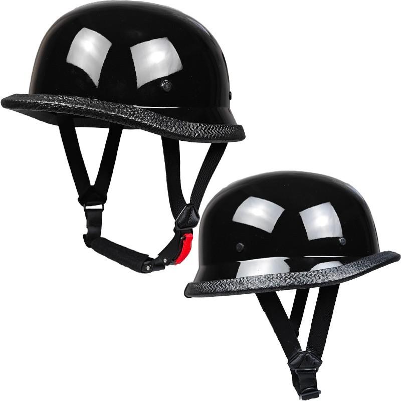 Vintage German Style Half Helmet Men Women Lightweight Motorcycle Scooter Cruiser