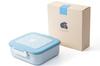 Claritte в небесно-голубом Bento Ланчбокс Герметичный Большой вместимости Силиконовый Безопасный для посудомоечной машины и микроволновой печи [Сделано в Японии] Коробка, Коробка, 800 мл, Крышка,