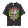 Chainsaw Man Denji Chainsaw Form Printed Tshirt Mens and Womens Washed Tshirt High Quality Vintage Tshirt Harajuku Tops